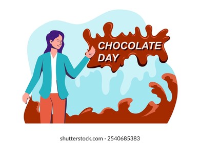 World Chocolate Day Flat Design Illustration