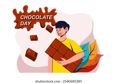 World Chocolate Day Flat Design Illustration