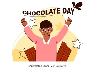 World Chocolate Day Flat Design Illustration