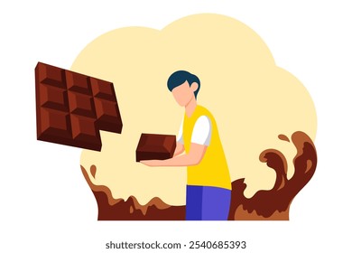 World Chocolate Day Flat Design Illustration