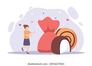 World Chocolate Day flaches Illustrationsdesign