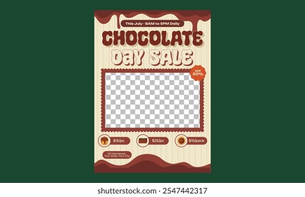 World Chocolate Day Flyer. Vector illustration.