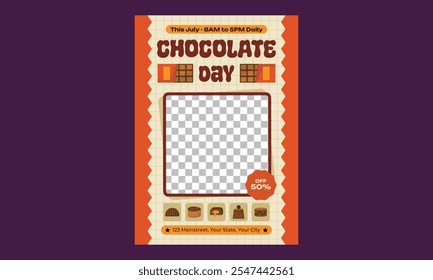 World Chocolate Day Flyer. Vector illustration.