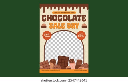 World Chocolate Day Flyer. Vector illustration.