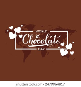 World chocolate day, greeting card, typography calligraphy Eps file 