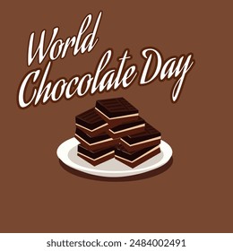 world chocolate day greeting card