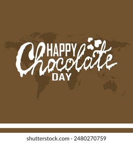 World Chocolate Day, happy Chocolate Day, 07 July, Chocolate Day greeting card. vector illustration, eps file.