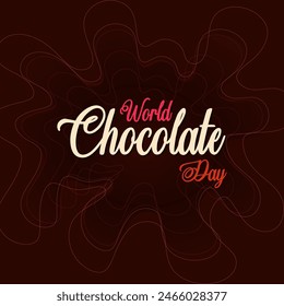 World Chocolate Day. Happy Chocolate day banner with cool typography