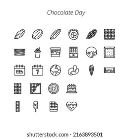 World Chocolate Day icon set