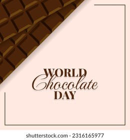 World chocolate day, Illustration design of greeting poster or social media post for world chocolate day