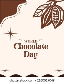 World Chocolate Day, nice and creative abstract, banner or poster for World Chocolate Day with nice and creative design illustration - 07 July.