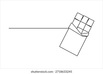 Día Mundial del Chocolate. Un dibujo de arte de línea continua de Ilustración vectorial de diseño de chocolate
