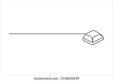 World Chocolate Day. One continuous line art drawing of chocolate design vector illustration
