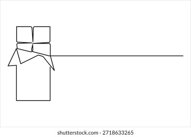 Dia Mundial do Chocolate. Um desenho de arte de linha contínua de ilustração de vetor de design de chocolate
