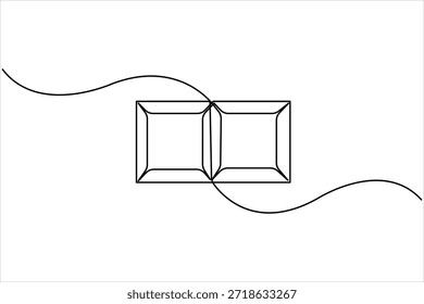 World Chocolate Day. One continuous line art drawing of chocolate design vector illustration
