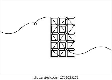 Día Mundial del Chocolate. Un dibujo de arte de línea continua de Ilustración vectorial de diseño de chocolate
