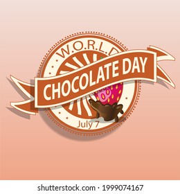 World Chocolate Day Sign and Badge