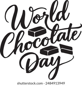 Arte vectorial de silueta del día mundial del chocolate