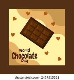 world chocolate day social media post design for greeting and business promotion.
