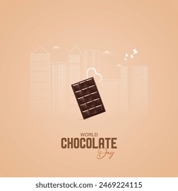 World Chocolate Day, social media poster. Chocolate Day, illustration, banner, poster,
