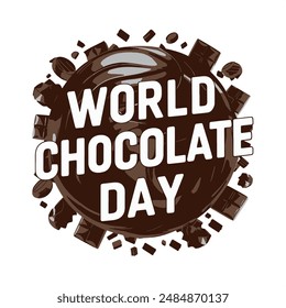 World Chocolate Day T Shirt Design  vector illustration