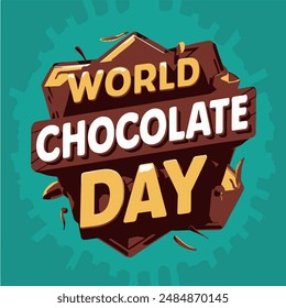 World Chocolate Day T Shirt Design  vector illustration