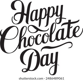 World Chocolate Day T Shirt Design Typography Silhouette vector illustration