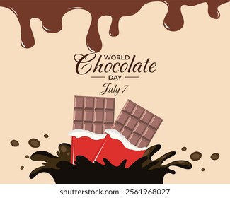 World Chocolate Day Template , banner, poster, card, background Design.