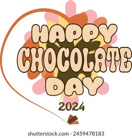 World Chocolate Day t-shirt design. typography vector and vintage design. 