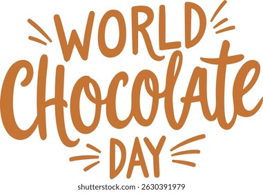 World Chocolate Day Typography vector Art  