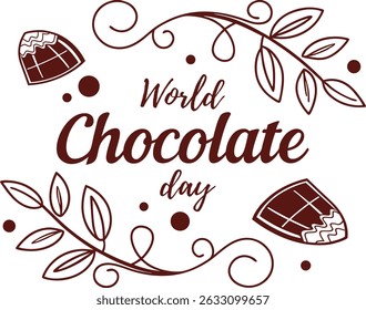 World Chocolate Day vector art illustration
