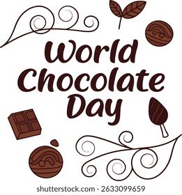 World Chocolate Day vector art illustration