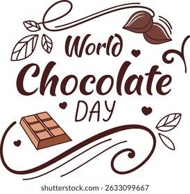 World Chocolate Day vector art illustration