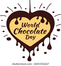 World Chocolate Day vector art illustration