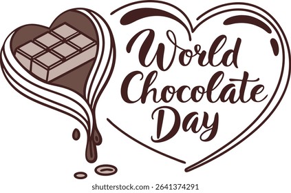 World Chocolate Day vector art illustration