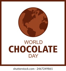 World Chocolate day vector design. 7th July. Eps file.