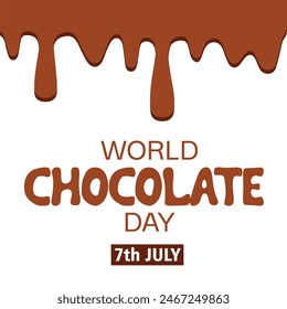 World Chocolate day vector design. 7th July. Eps file.