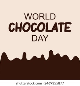 World Chocolate Day vector design. 7th July. Eps file.