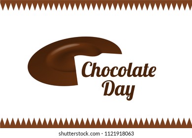 World Chocolate Day. Vector illustration. 11 july. White background. 