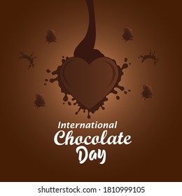 World Chocolate Day. Vector Illustration. Suitable for greeting card, poster and banner.