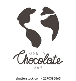 World Chocolate Day. Vector illustration card. Concept design for web, banner, background, wallpaper, poster or card design.