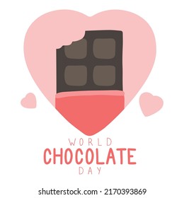 World Chocolate Day. Vector illustration card. Concept design for web, banner, background, wallpaper, poster or card design.