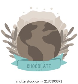 World Chocolate Day. Vector illustration card. Concept design for web, banner, background, wallpaper, poster or card design.