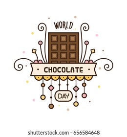 World Chocolate Day. Vector illustration.