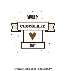 World Chocolate Day. Vector illustration.