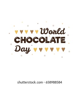 Día Mundial del Chocolate. Ilustración vectorial.