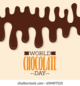World Chocolate Day. Vector Illustration. Suitable for poster, banner, campaign, and greeting card
