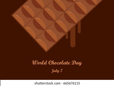 World Chocolate Day vector. Vector illustration of a chocolate table. Important day