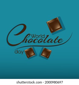 world chocolate day web banner design. illustration vector