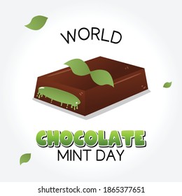 World Chocolate Mint Day Vector Illustration. Suitable for Greeting Card, Poster and Banner.	
